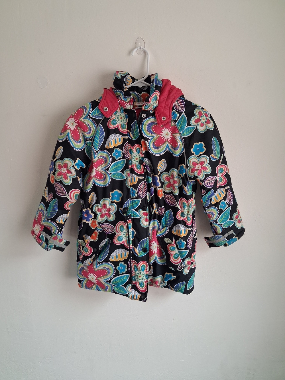 Hanna Andersson Floral Puffer Jacket Size 130